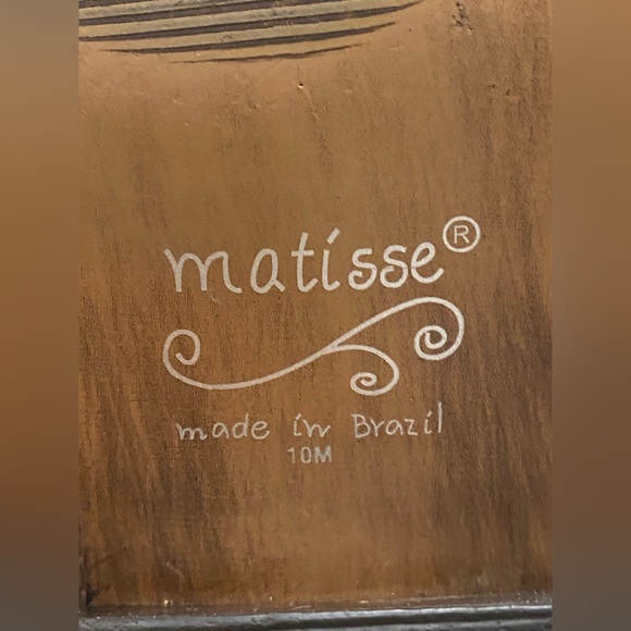 Matisse Brown Leather Floral Cut Out Embroidered Western Cowboy Boots Size 10 - Picture 2 of 15